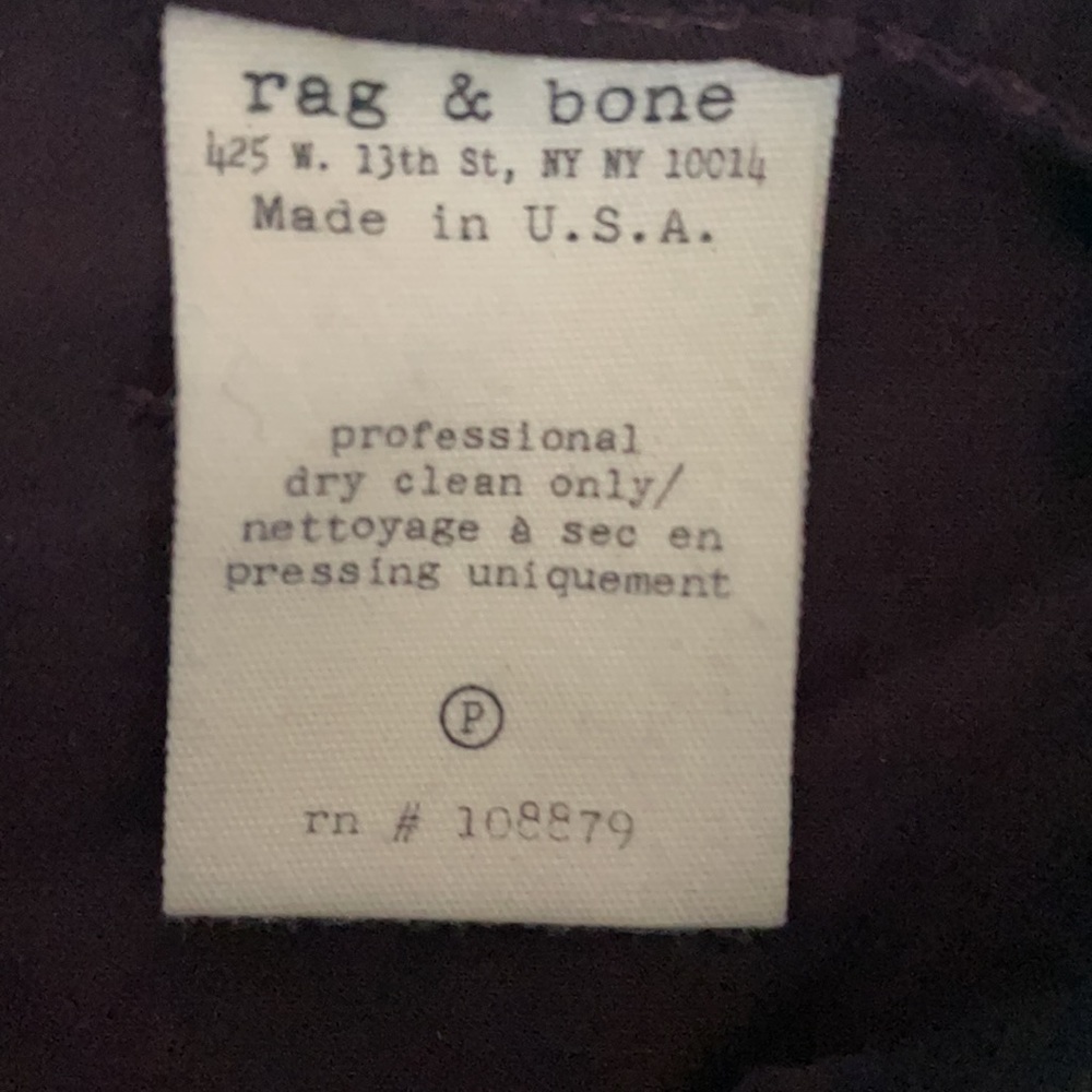 Rag & Bone Burgundy Pants with Leather - Picture 6 of 7